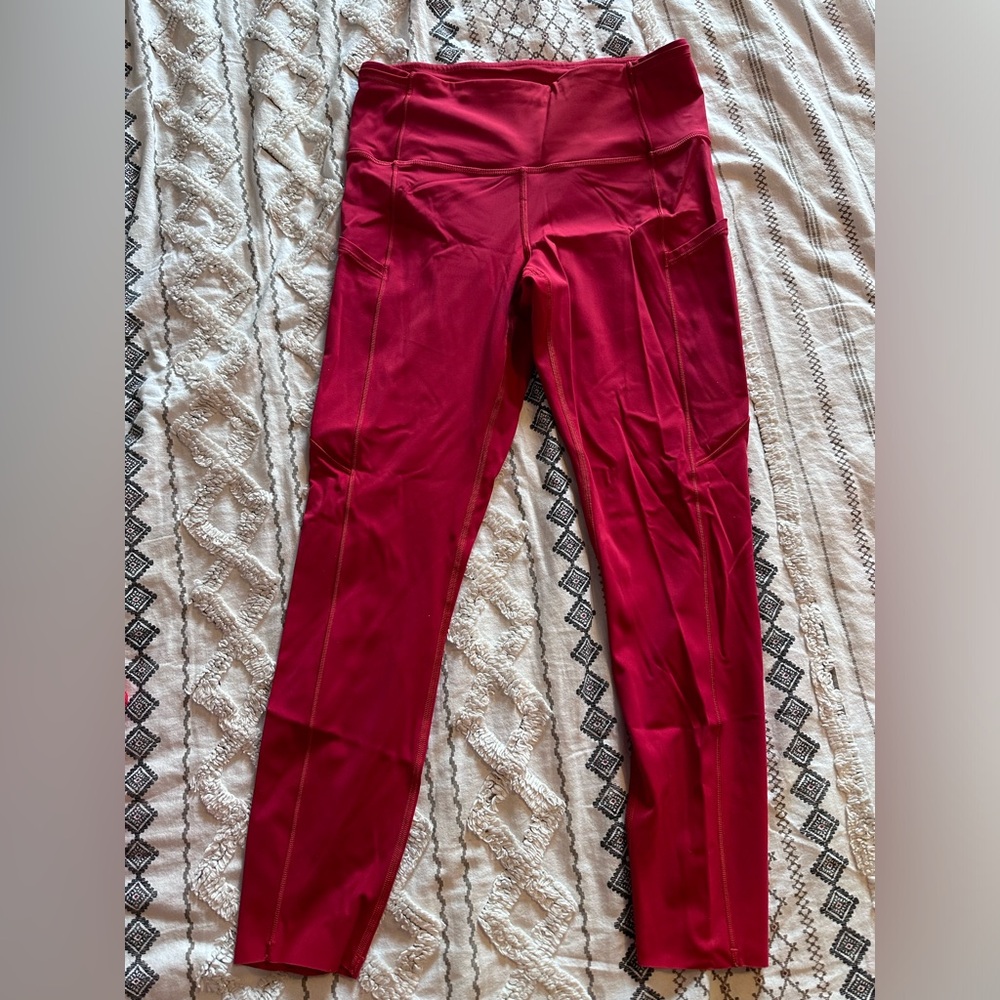 Lululemon red leggings size 8